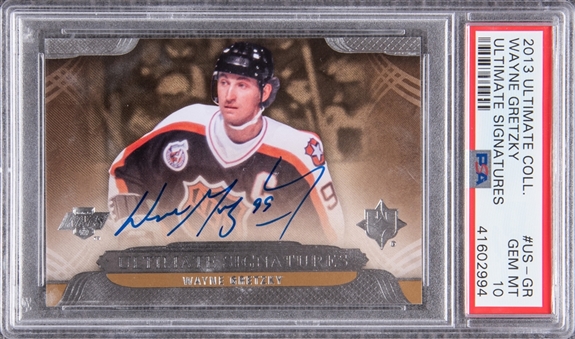 2013-14 UD Ultimate Collection "Ultimate Signatures" #US-GR Wayne Gretzky Signed Card - PSA GEM MT 10